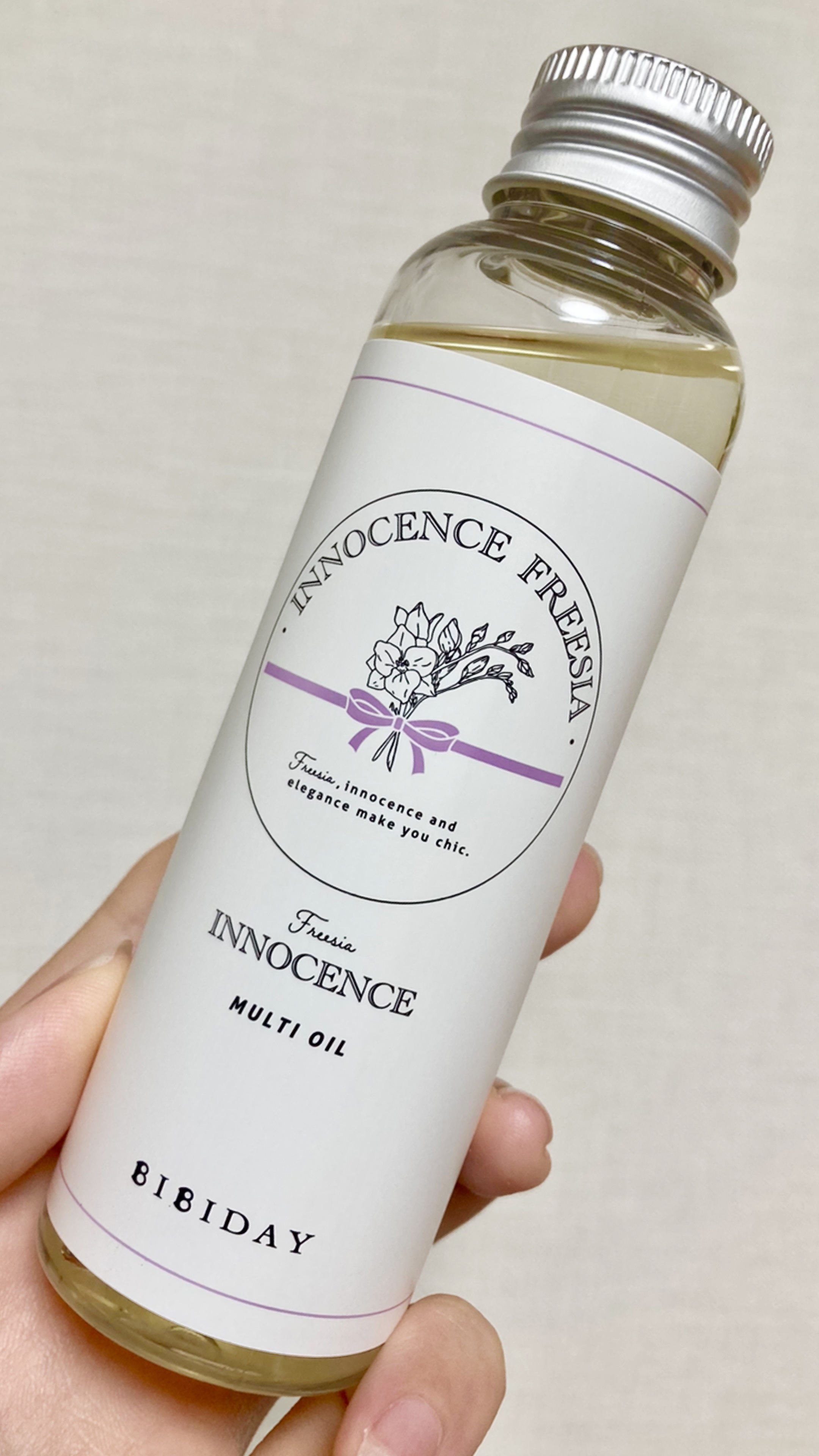イノセンスフリージアマルチオイル/BIBIDAY/ヘアオイルを使ったクチコミ（1枚目）