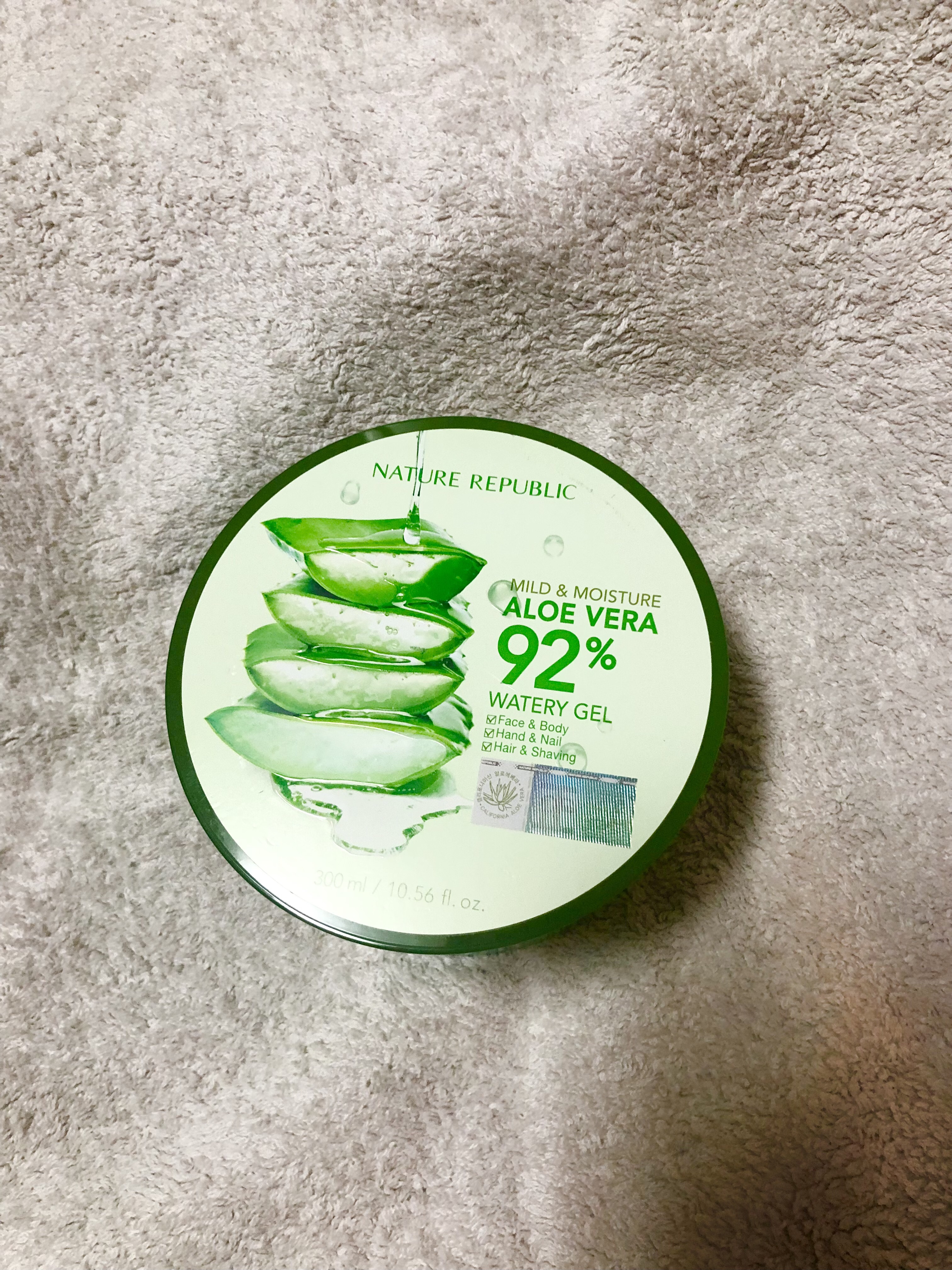 マイルド＆モイスチャーアロエジェル/ネイチャーリパブリック/ボディローションを使ったクチコミ（2枚目）