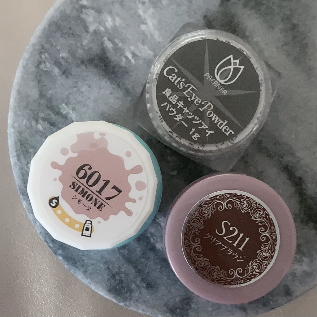 良品キャッツアイパウダー/プリジェル/ネイルチップ・パーツを使ったクチコミ（3枚目）