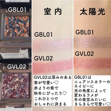 グリッタープリズム シャドウ GBL01 オルゴールプリズム/MISSHA/パウダーアイシャドウを使ったクチコミ（3枚目）