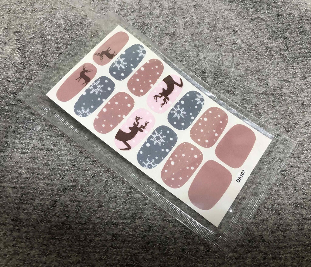 ネイルシール/Qoo10/ネイルシールを使ったクチコミ(1枚目)