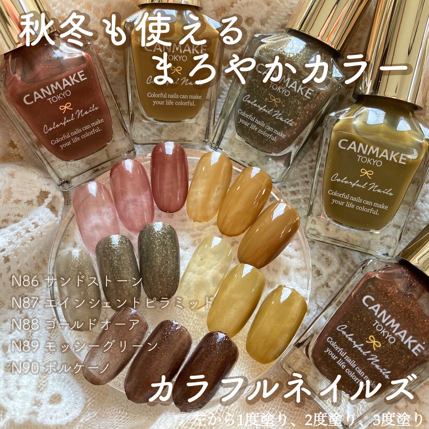 カラフルネイルズ/キャンメイク/マニキュアを使ったクチコミ(1枚目)