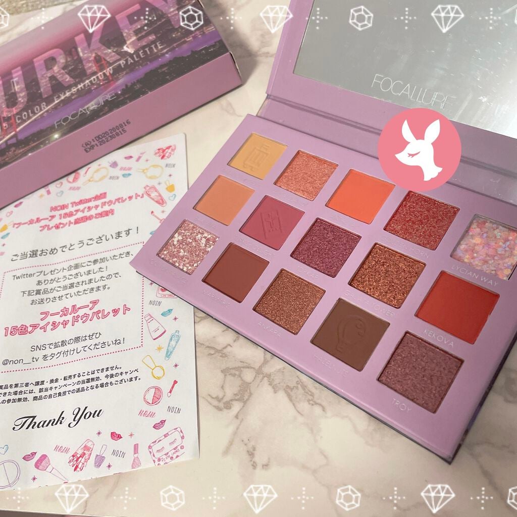 GO TRAVEL 15色アイシャドウパレット/FOCALLURE/アイシャドウパレットを使ったクチコミ(1枚目)