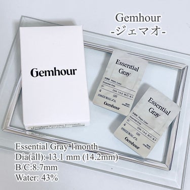 Gemhour lens Essentialのクチコミ「🤍Gemhour lens Essential Gray

グレー系のカラコンが似合わなくて
.....」（1枚目）