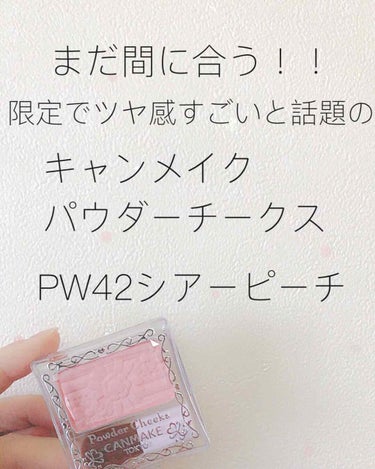 【旧品】パウダーチークス PW42 シアーピーチ/キャンメイク/パウダーチークを使ったクチコミ（1枚目）