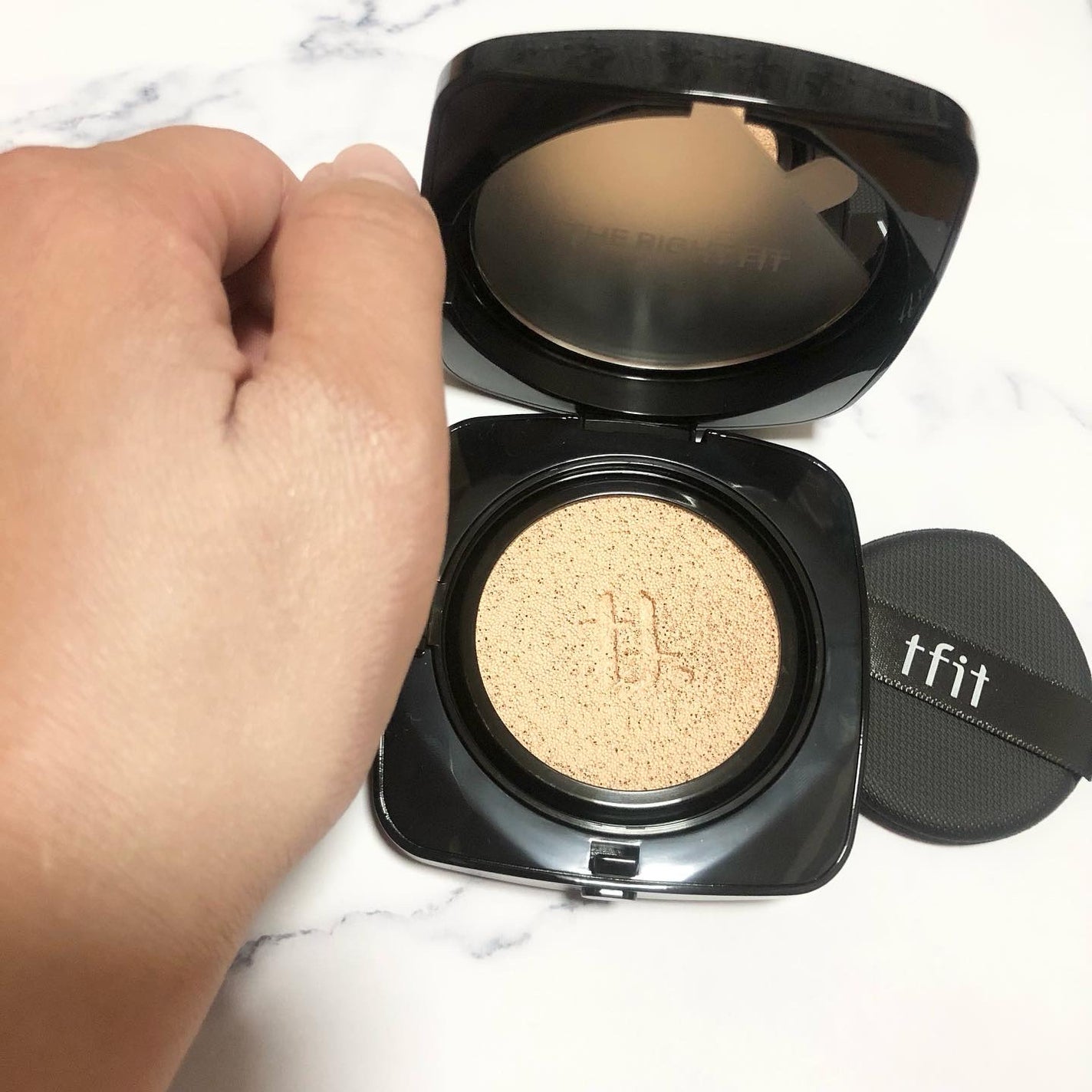 レイヤリングフィット グロークッションEX/TFIT/クッションファンデーションを使ったクチコミ(3枚目)