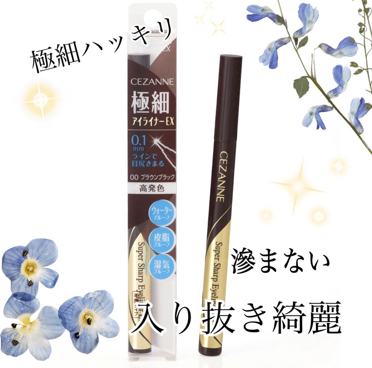 極細アイライナーEX/CEZANNE/リキッドアイライナーを使ったクチコミ(1枚目)