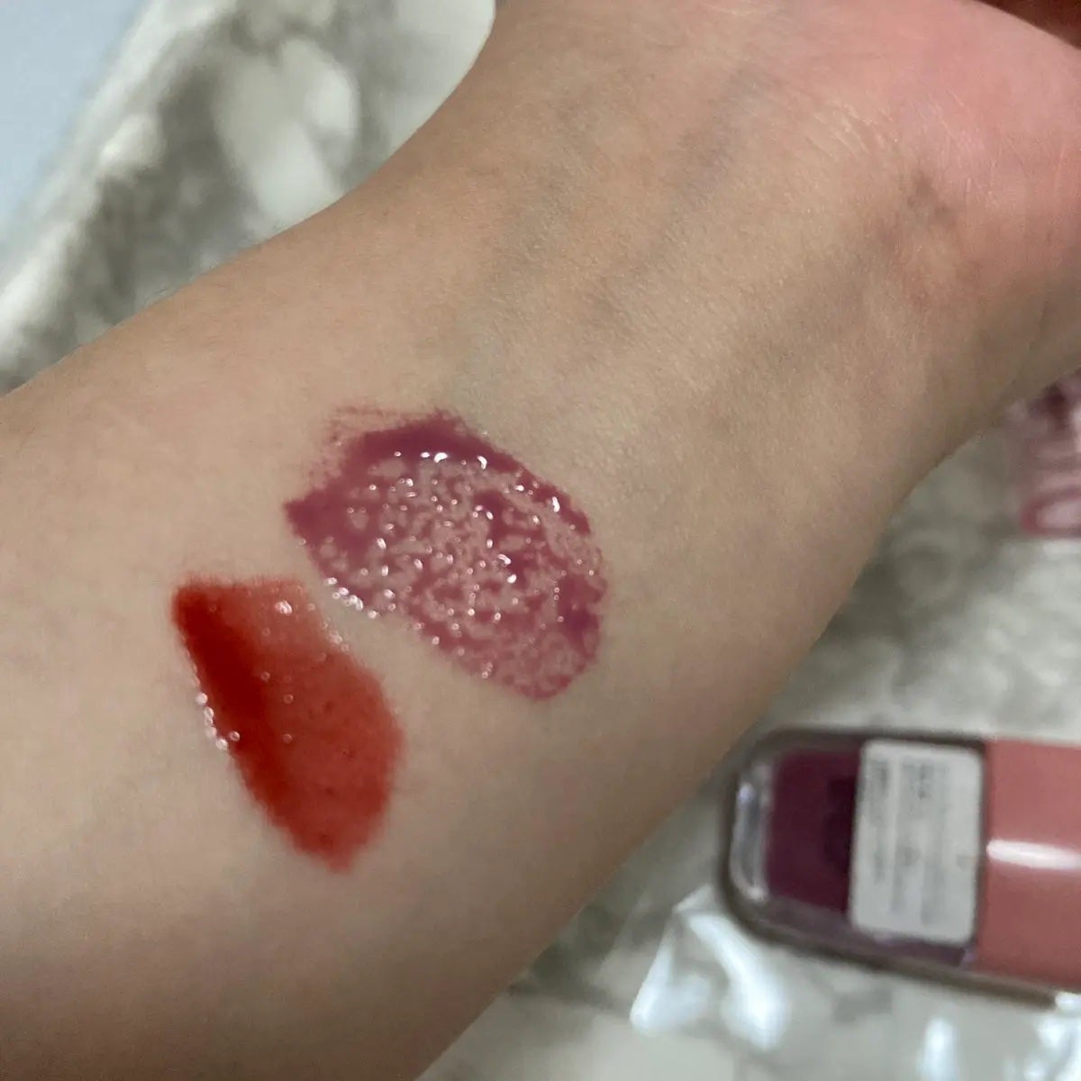 ディアダーリン ウォータージェルティント (アイスティント)/ETUDE/口紅を使ったクチコミ(3枚目)