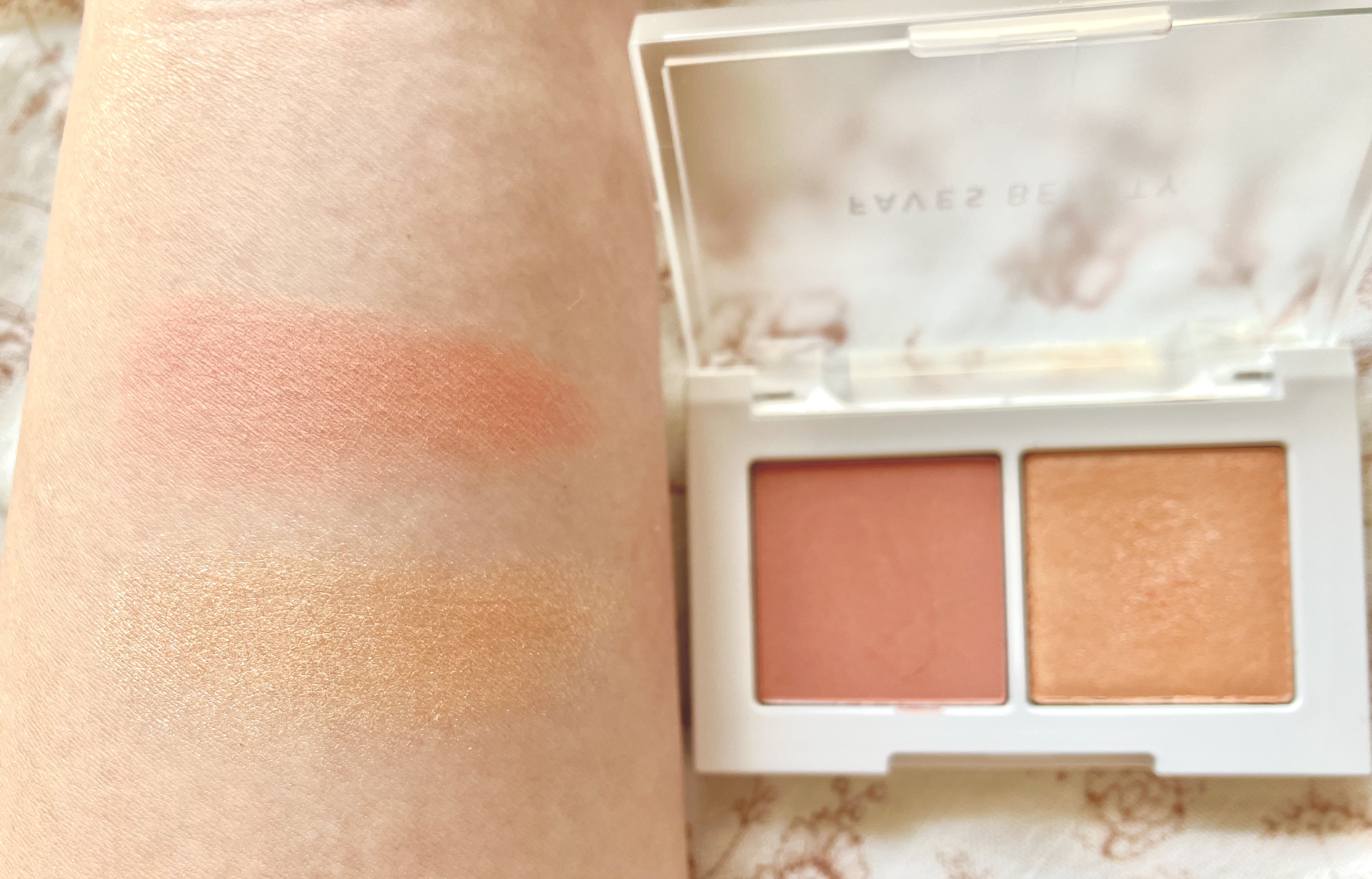 マイカラー デュオシャドウ スフレ ジンジャーアプリコット/FAVES BEAUTY/アイシャドウパレットを使ったクチコミ（3枚目）