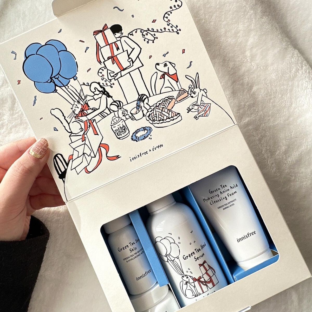 グリーンティーシード セラム N スペシャルセット/innisfree/スキンケアキットを使ったクチコミ（3枚目）