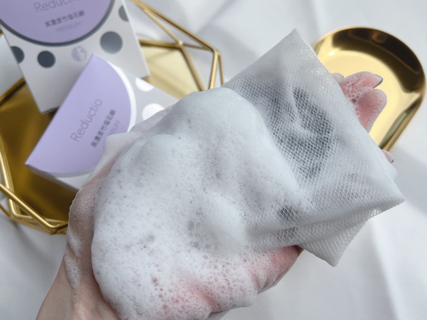 高濃度 竹塩石鹸プレミアム しっとりタイプ/Reductio/ボディ石鹸を使ったクチコミ(3枚目)