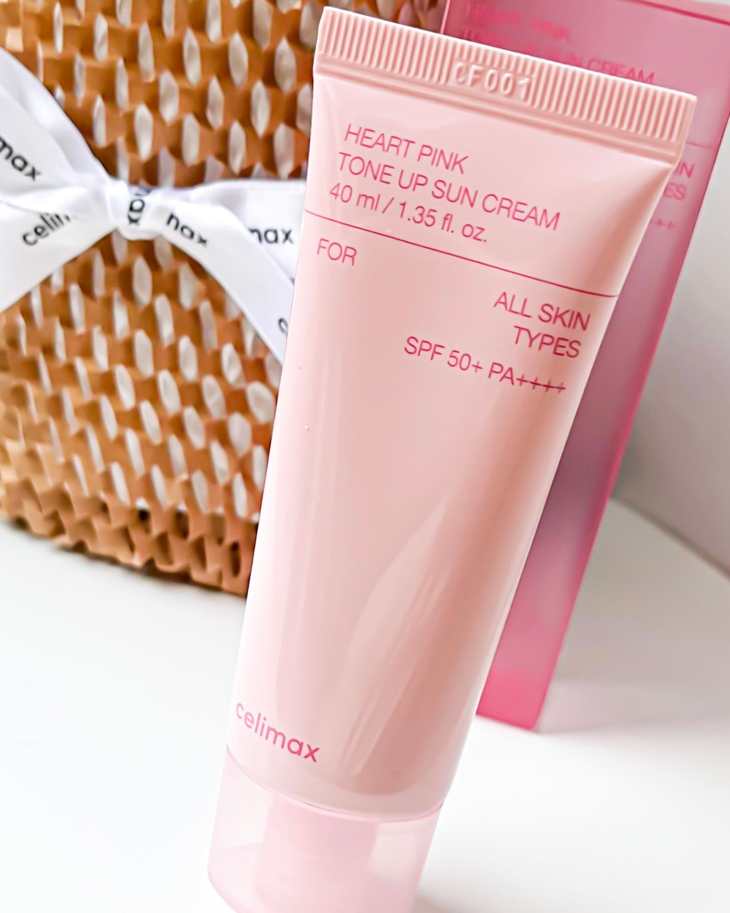ハートピンクトーンアップサンクリーム/celimax/日焼け止めクリームを使ったクチコミ(2枚目)