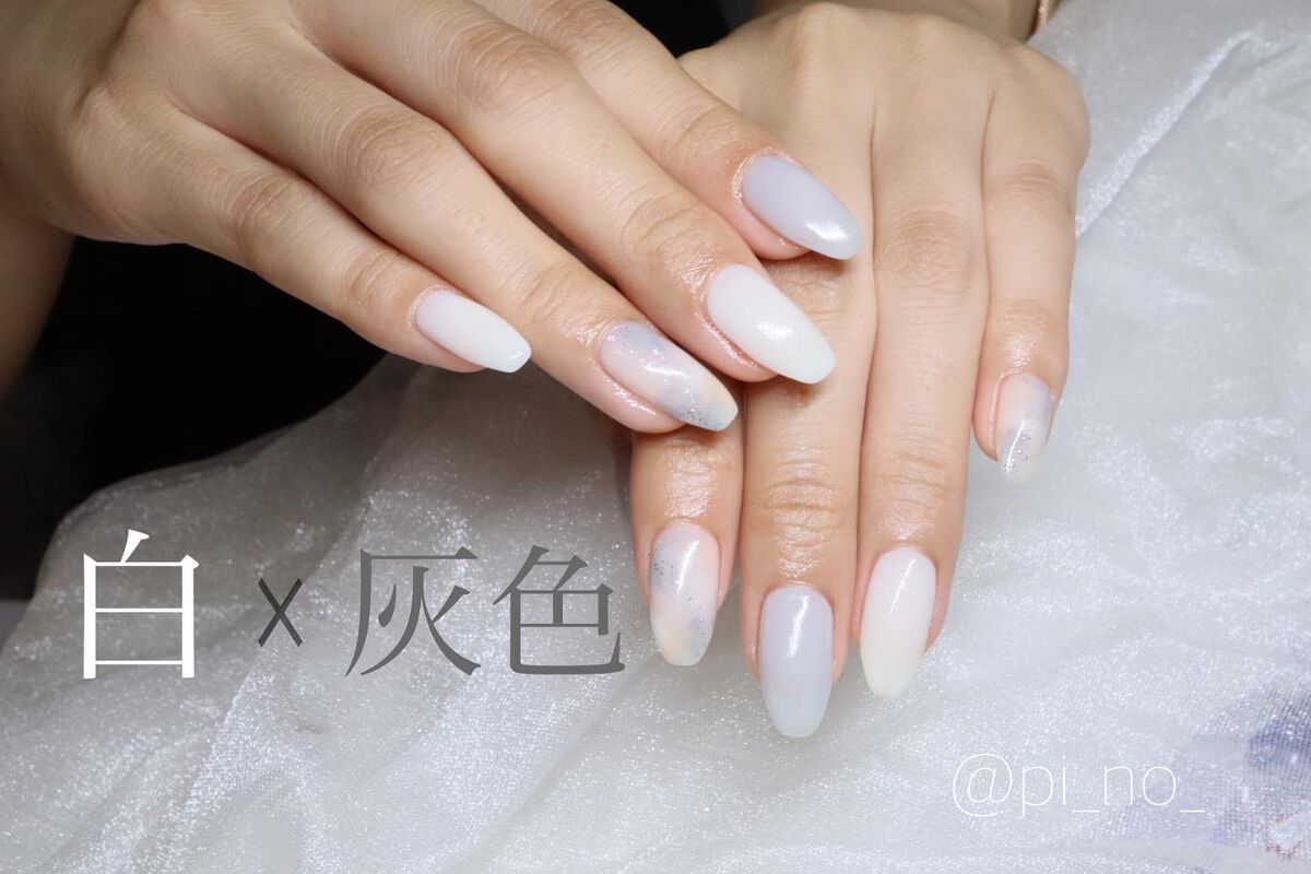 #ニュアンスネイル,#モノトーンネイル,#シンプルネイルのネイルデザイン