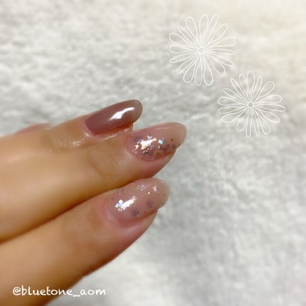 貼るジェルネイル/セリア/ネイルシールを使ったクチコミ(9枚目)