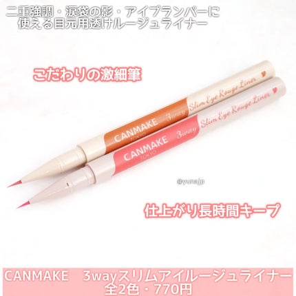 3wayスリムアイルージュライナー/キャンメイク/リキッドアイライナーを使ったクチコミ(2枚目)