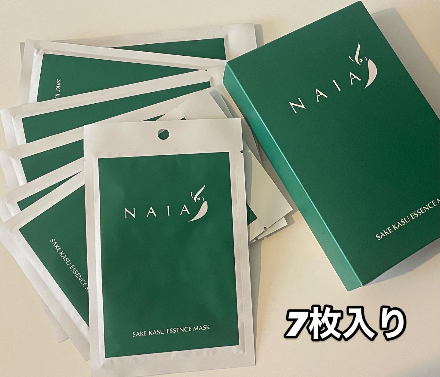 酒粕フェイスマスク 7枚入り（個包装）/NAIA/シートマスク・パックを使ったクチコミ（3枚目）