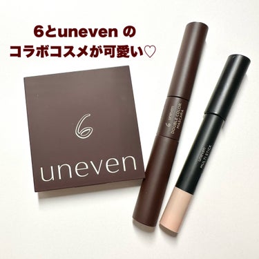 uneven 6×uneven eye paletteのクチコミ「今回はuneven様からお試しさせていただきました！

秋っぽ大人苺チョコメイク♡
6とune.....」（2枚目）