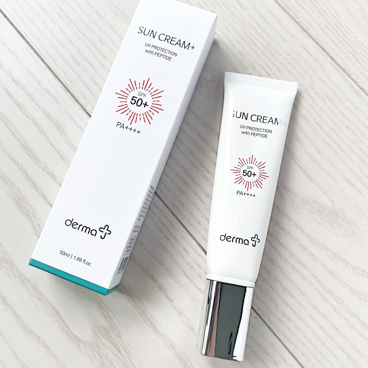 サンクリーム＋/ DermaJ/日焼け止めクリームを使ったクチコミ（1枚目）