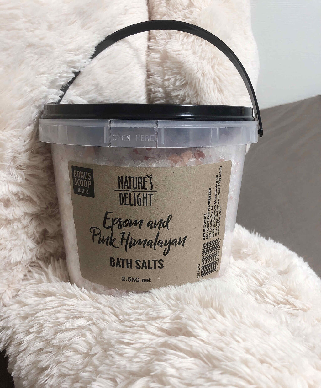 Epsom & Pink Himalayan Bath Salt/Natures Delight/無機塩系入浴剤を使ったクチコミ（2枚目）