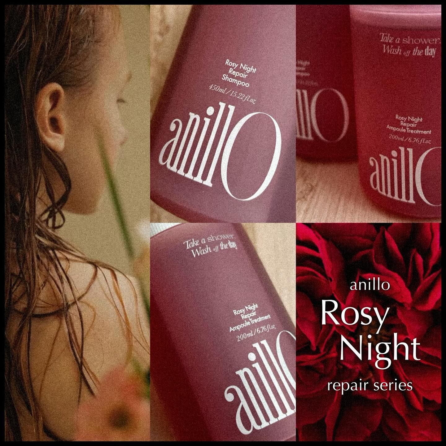 ロージーナイトリペアシャンプー/アンプルトリートメント/ANILLO/市販シャンプーを使ったクチコミ（1枚目）
