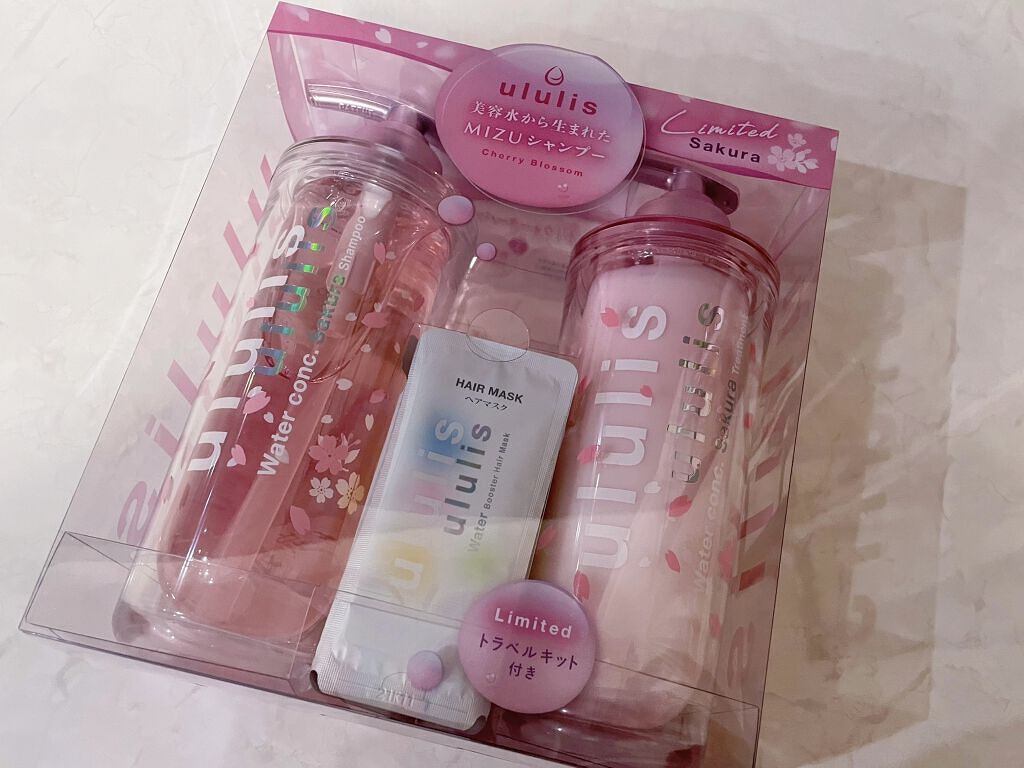 ウォーターコンク モイスト シャンプー（桜ver.)/ヘアトリートメント(桜ver.)/ululis/市販シャンプーを使ったクチコミ（2枚目）
