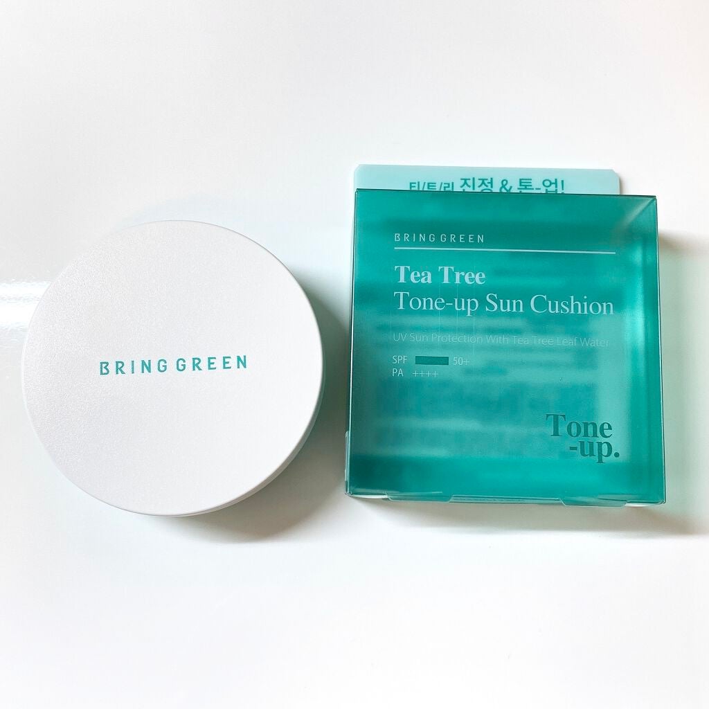 ティーツリートーンアップクッション/BRING GREEN/化粧下地を使ったクチコミ(1枚目)
