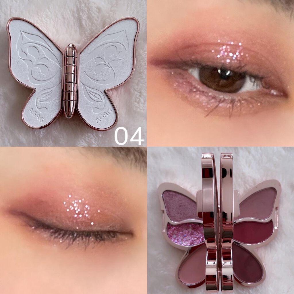 バタフライアイシャドウパレット/AGAG/アイシャドウパレットを使ったクチコミ(5枚目)