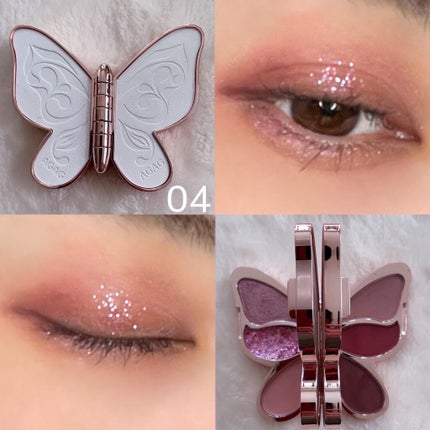 バタフライアイシャドウパレット/AGAG/アイシャドウパレットを使ったクチコミ(5枚目)