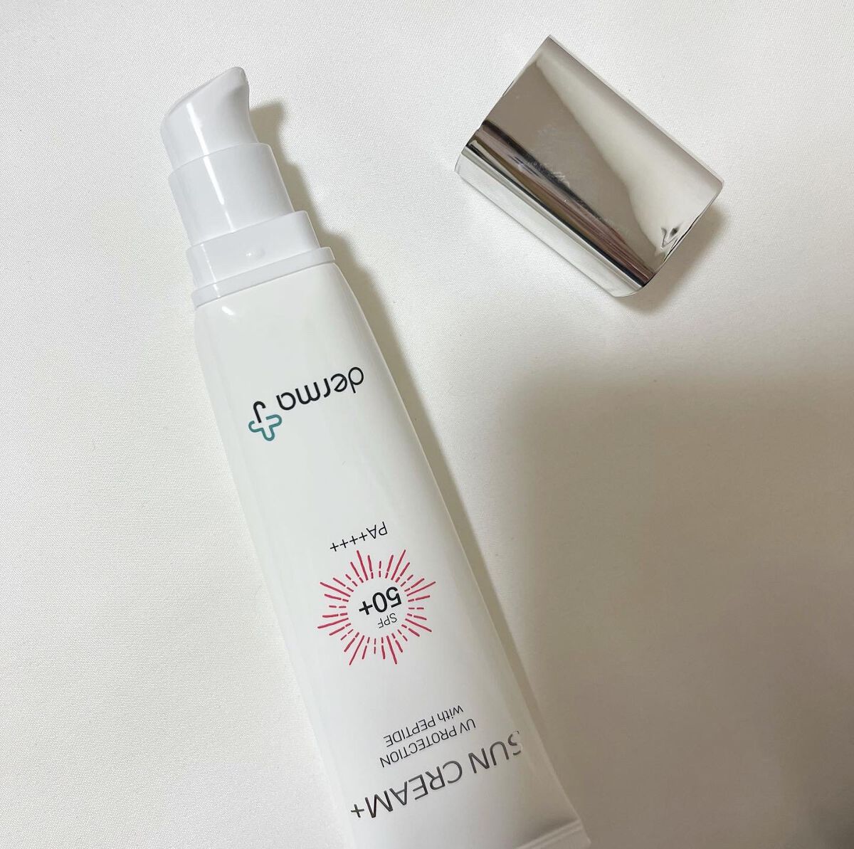 サンクリーム＋/ DermaJ/日焼け止めクリームを使ったクチコミ（2枚目）