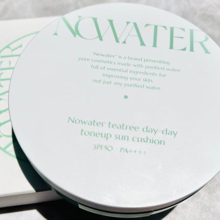 ティーツリーデイデイトーンアップサンクッション/NOWATER/日焼け止めローションを使ったクチコミ(1枚目)