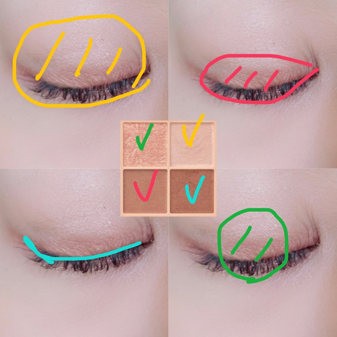 ベージュトーンアイシャドウ/CEZANNE/アイシャドウパレットを使ったクチコミ(2枚目)