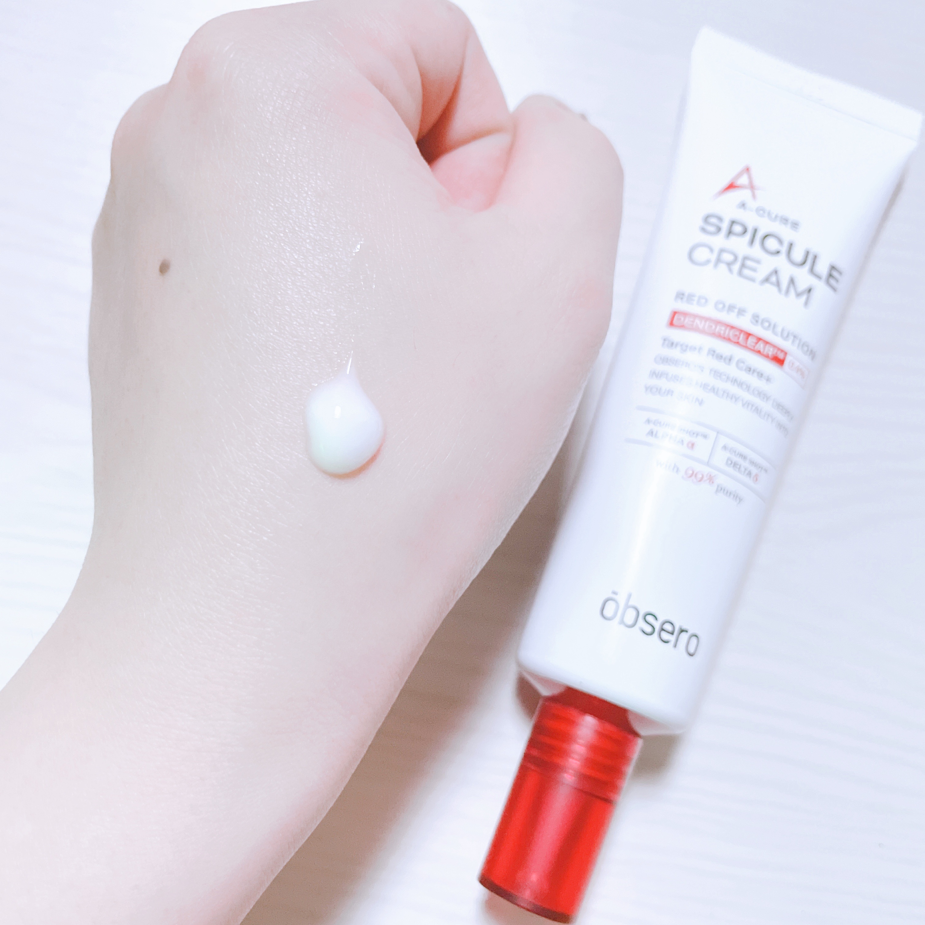 エーキュアスピキュールスポット/obsero/フェイスクリームを使ったクチコミ（3枚目）