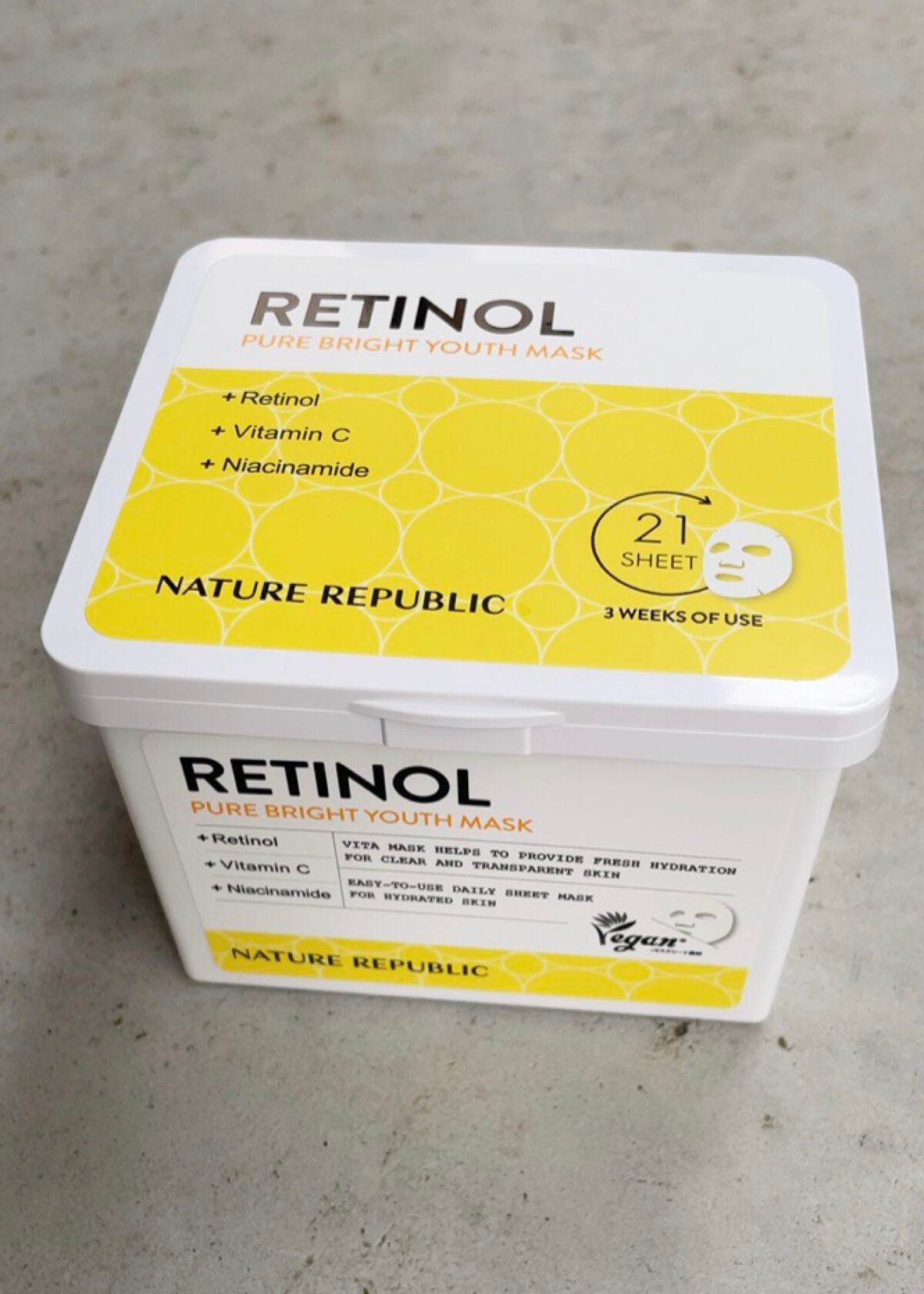 キューブマスク レチノール/ネイチャーリパブリック/シートマスク・パックを使ったクチコミ(3枚目)