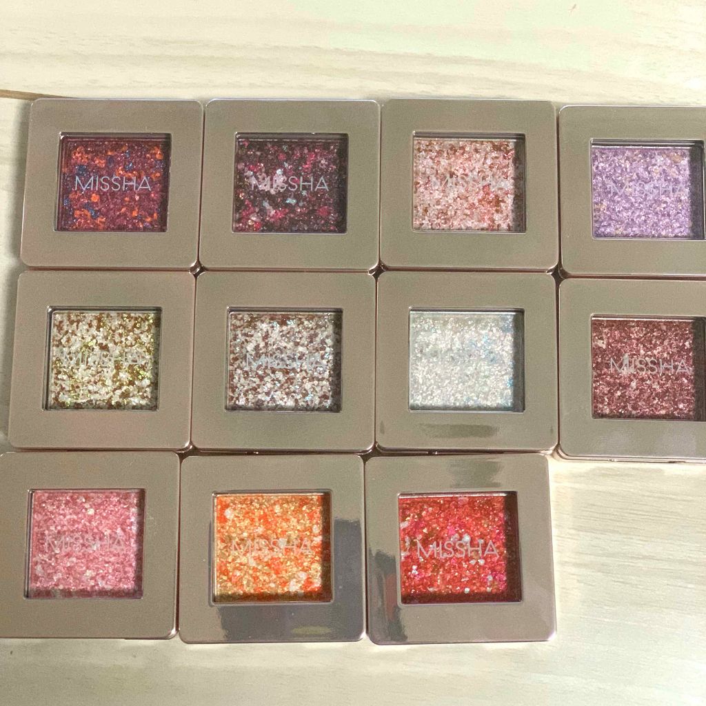 グリッタープリズム シャドウ/MISSHA/グリッターを使ったクチコミ（1枚目）