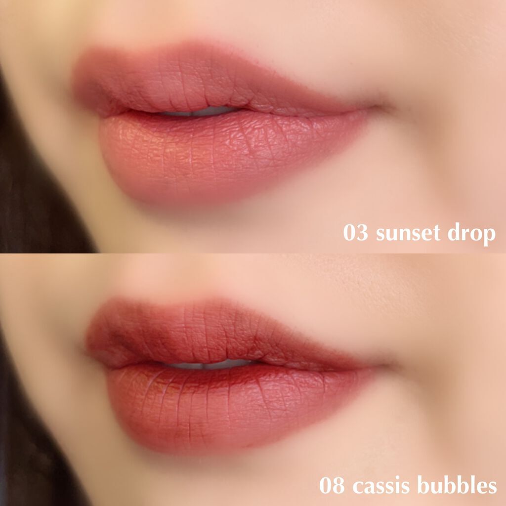 ジルスチュアート ブルームドロップ リップ＆チーク シフォン 08 cassis bubbles/JILL STUART/リキッドチークを使ったクチコミ（3枚目）