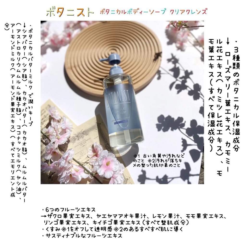 ボタニカルボディーソープ(クリアクレンズ)/BOTANIST/ボディソープを使ったクチコミ(2枚目)