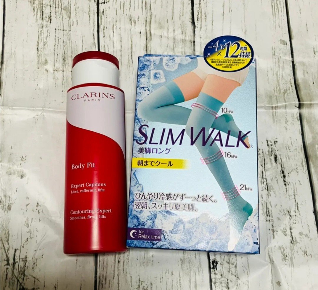 美脚ロング 朝までクール ライトブルー(S〜M)/SLIMWALK/着圧ソックス・レギンスを使ったクチコミ（1枚目）