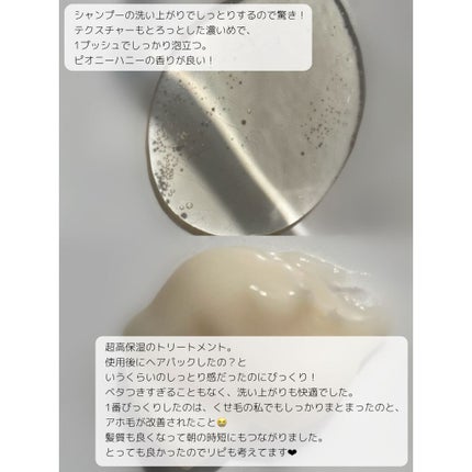 ディープモイスト シャンプー1.0/ヘアトリートメント2.0/&honey/市販シャンプーを使ったクチコミ(2枚目)
