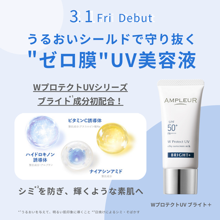 アンプルール WプロテクトUV ブライト+/アンプルール/日焼け止めミルクを使ったクチコミ(2枚目)
