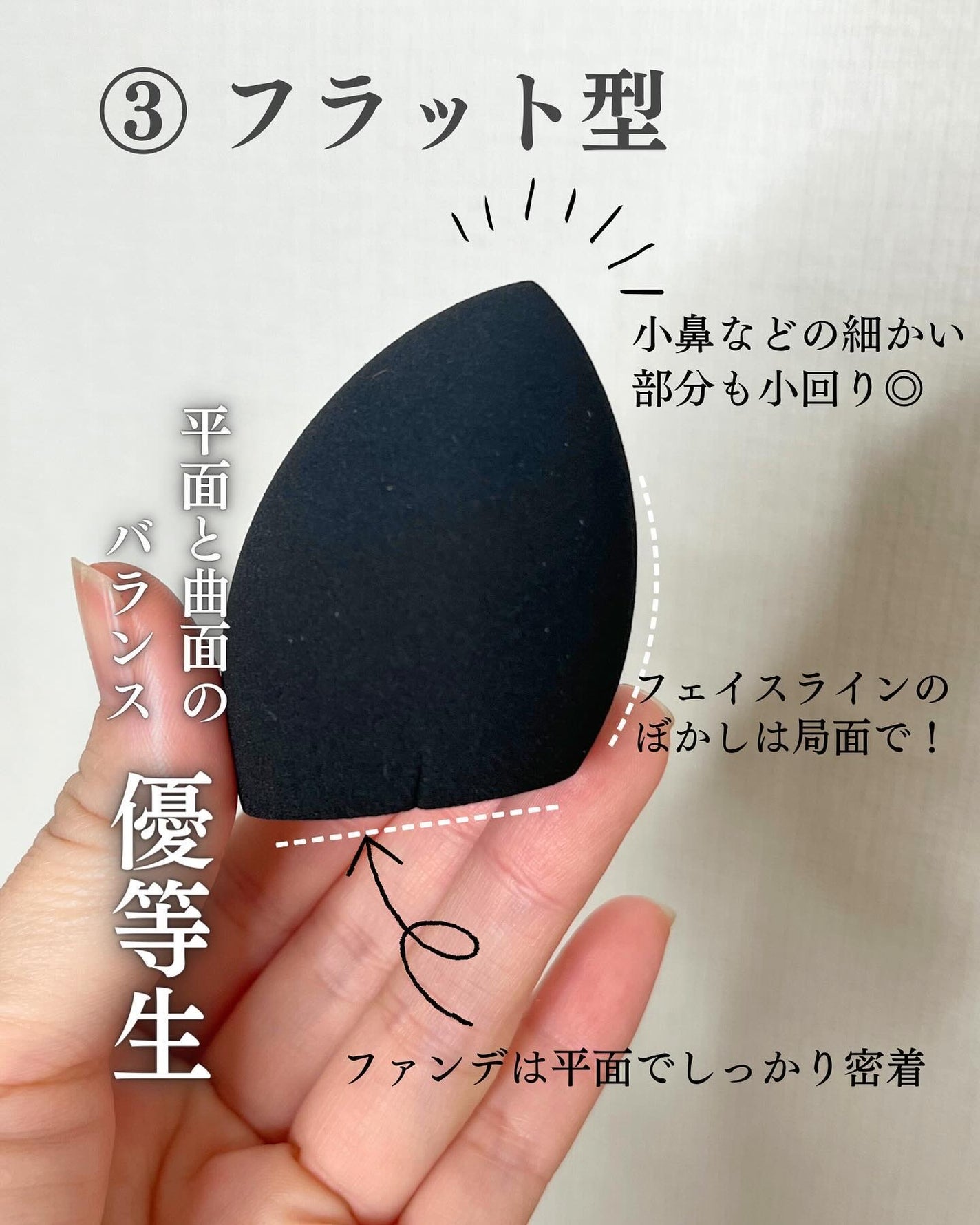 3Dメイクアップスポンジ/エニュー/パフ・スポンジを使ったクチコミ(5枚目)