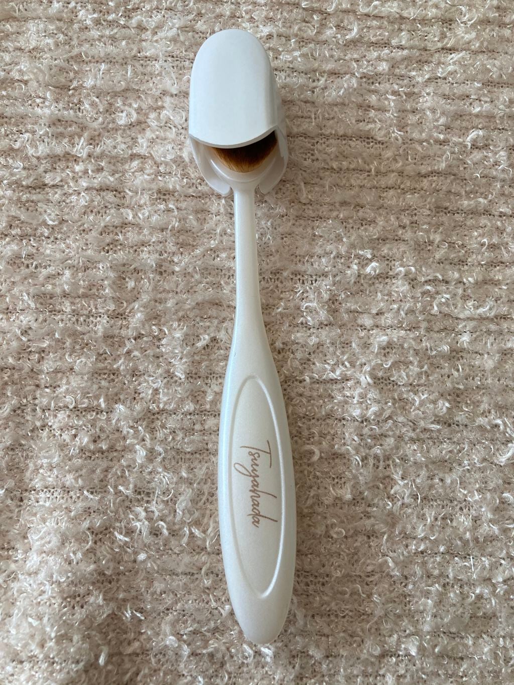 つや肌ファンデブラシ(キャップ付き)/PROVENCE/メイクブラシを使ったクチコミ(3枚目)