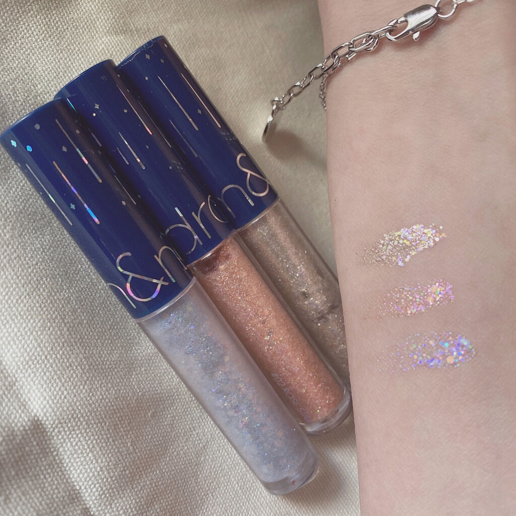 リキッド グリッター シャドウ/rom&nd/グリッターを使ったクチコミ（2枚目）