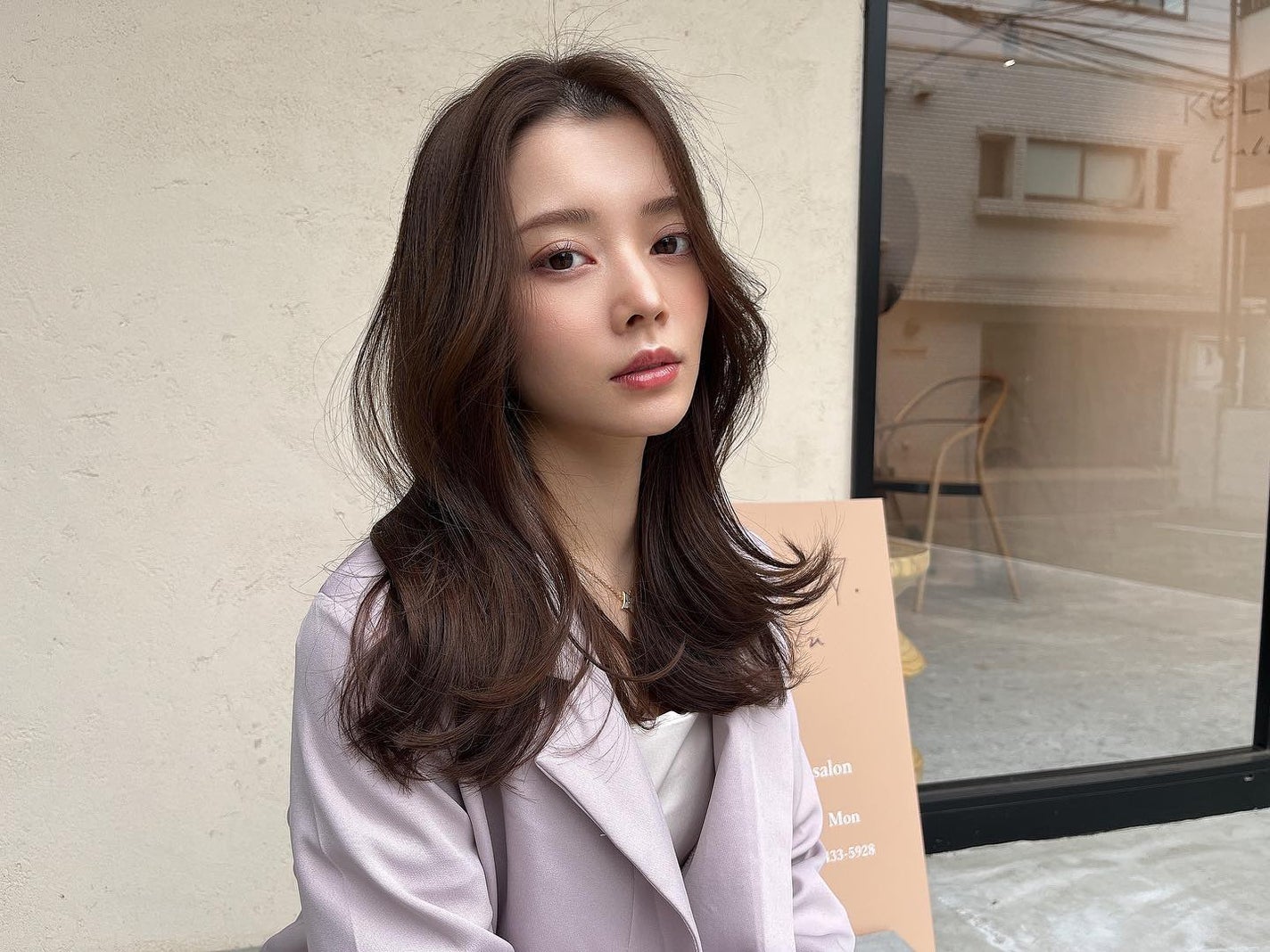 HARUNA on LIPS 「.少し高めなナチュラルヘア✨.韓国っぽく🌟ワンカールでやりすぎ..」(4枚目)