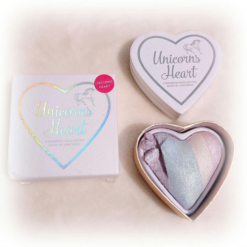 ハートハイライター ユニコーンハート/MAKEUP REVOLUTION/パウダーハイライトを使ったクチコミ（1枚目）