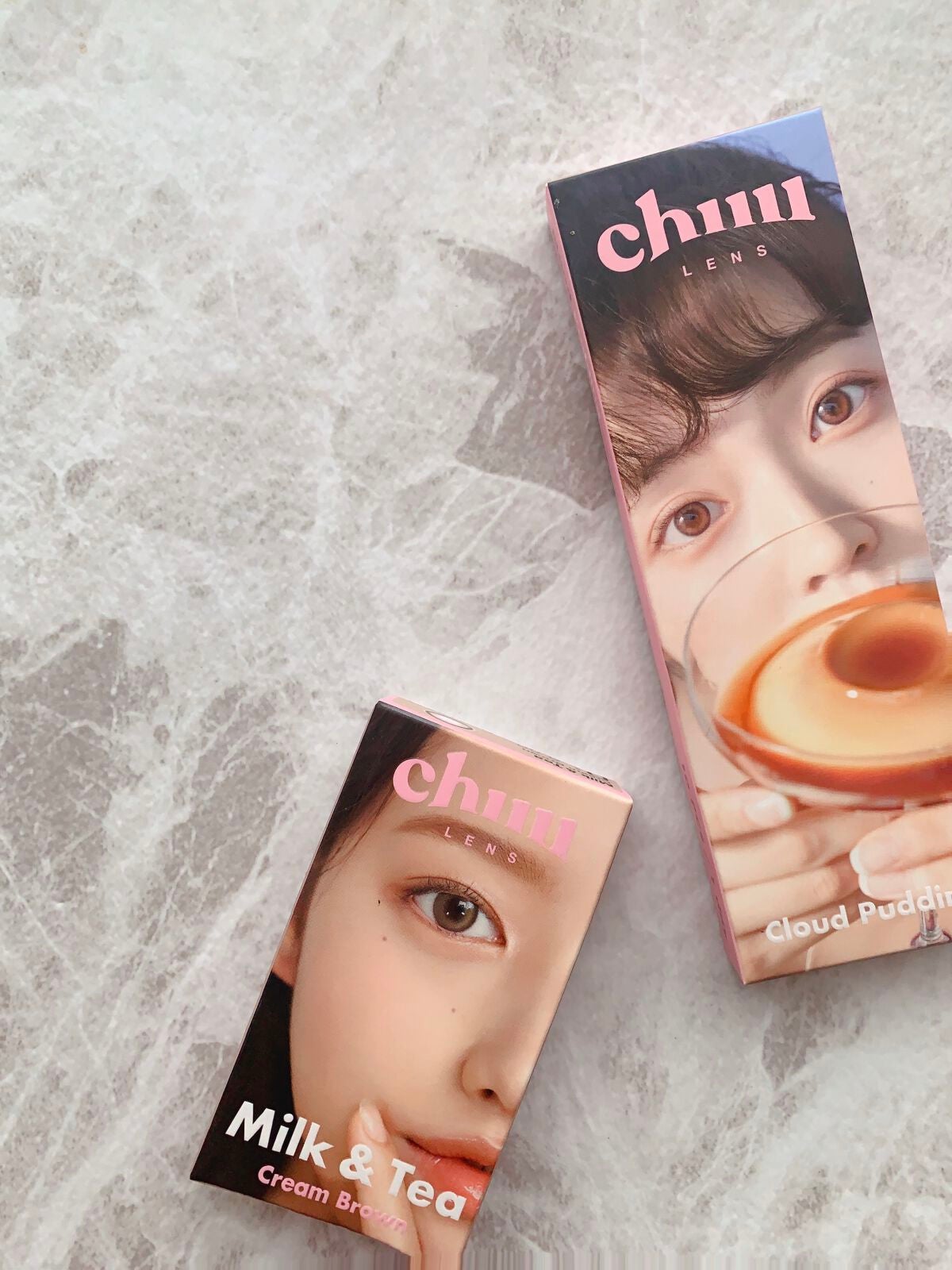 cloud pudding pink brown/chuu LENS/カラーコンタクトレンズを使ったクチコミ(1枚目)