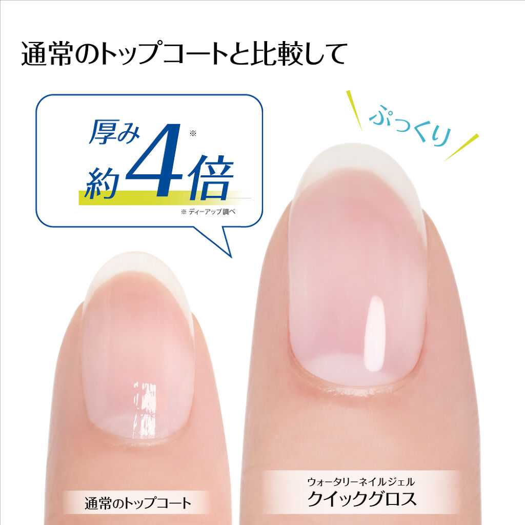ウォータリーネイルジェル クイックグロス		/D-UP/オールインワンネイルを使ったクチコミ（3枚目）