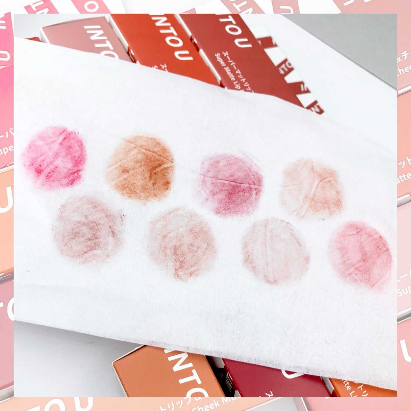 スーパーマットリップ&チークマッド/INTO U/口紅を使ったクチコミ(5枚目)