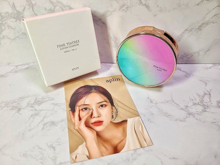 ピンクティーツリーカバークッション/APLIN/クッションファンデーションを使ったクチコミ(2枚目)