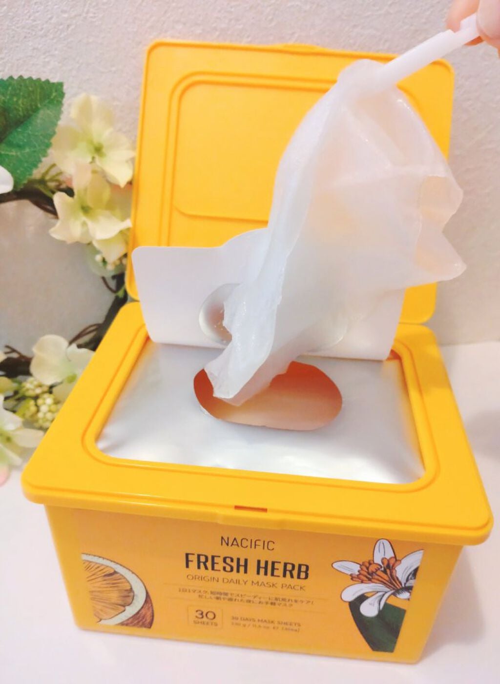 フレッシュハーブオリジンデイリーマスクパック/NACIFIC/シートマスク・パックを使ったクチコミ(4枚目)