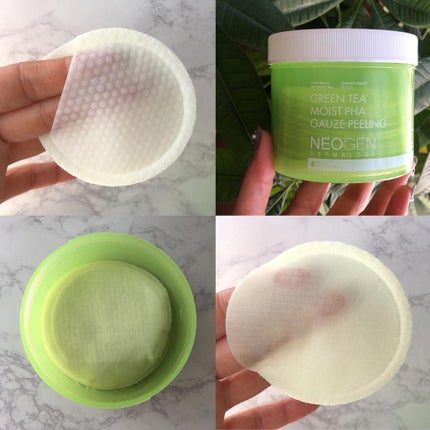 Green Tea Moist PHA Gauze Peeling Pads/NEOGEN/ピーリングを使ったクチコミ(4枚目)